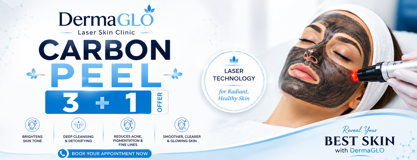 Advanced Carbon Laser Peel Skin Rejuvenation Treatment at DermaGlo Clinic