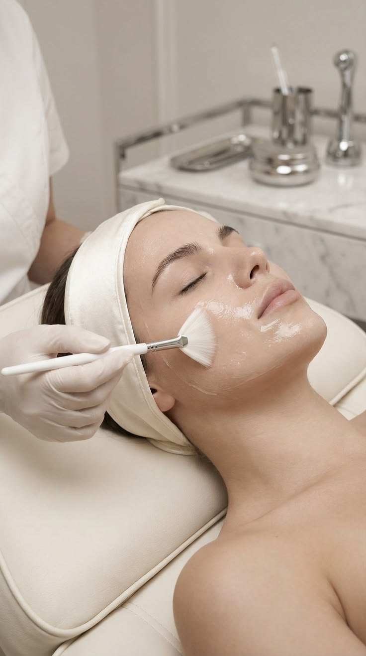 Advanced chemical peel skin exfoliation treatment at DermaGlo Clinic